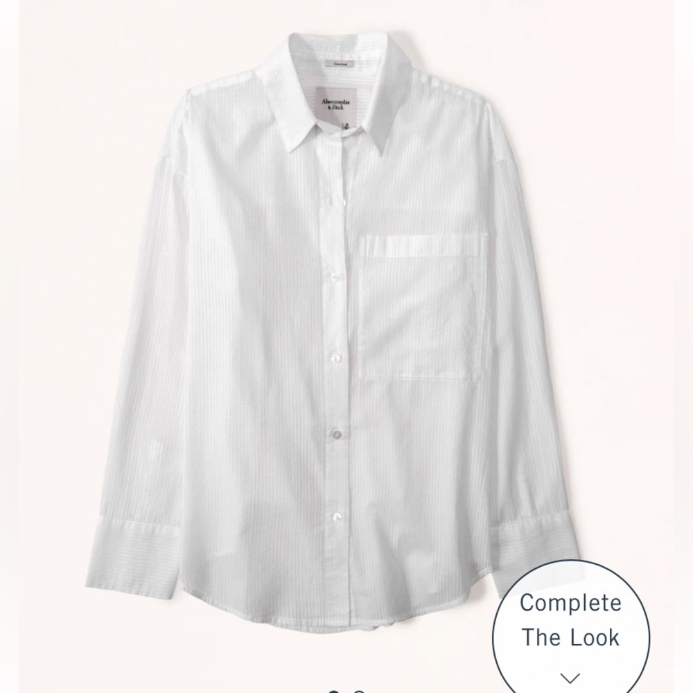 A&F oversized white button down, size Medium